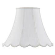 RADIANT SH-8105-12-WH 12 in. Vertical Piped Scallop Bell Shade; White RA622339